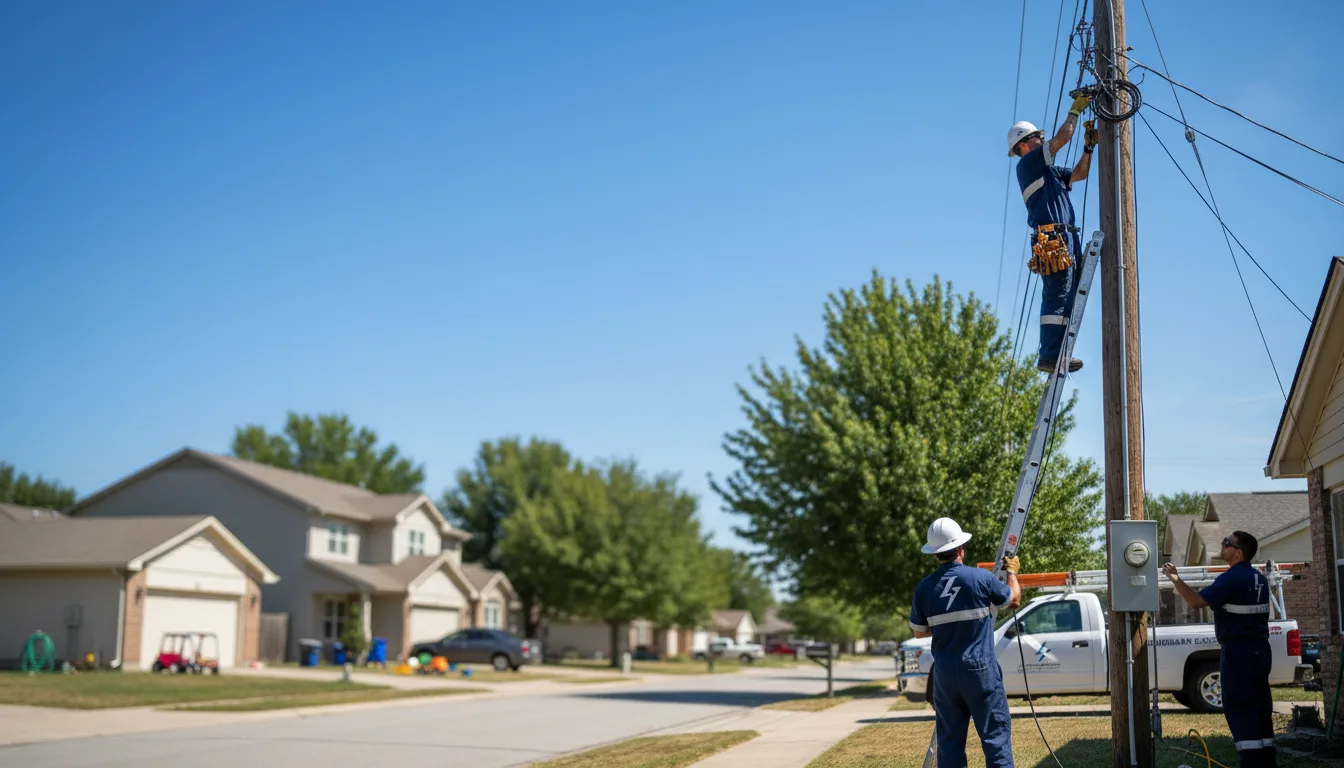 Residential electrician providing installation services in Hollandale, WI